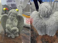 Jet Black PRAYING ANGEL HEADSTONE,and G633 and Angel Headstone-031
